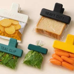 Heavy Duty Plastic Food Bag Clips Large Airtight Sealing Clamps For Crispy Snack Bread Vegetable Packaging