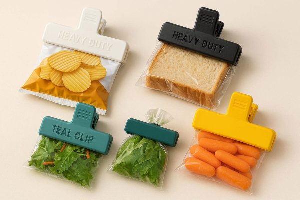 Heavy Duty Plastic Food Bag Clips Large Airtight Sealing Clamps For Crispy Snack Bread Vegetable Packaging