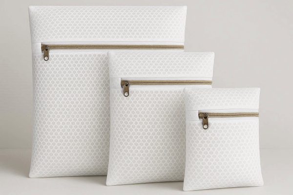 Premium Mesh Laundry Bags For Delicates Honeycomb Coarse Net Washer Protector Pouches With Rustproof Zipper Closure