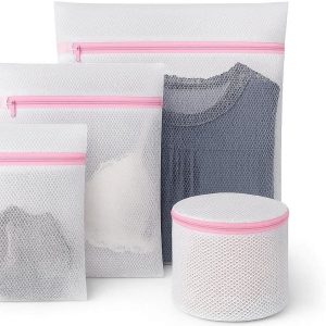 Fine Mesh Delicates Laundry Bag Set Zippered Washing Machine Net Pouches For Blouse Lingerie Underwear Socks