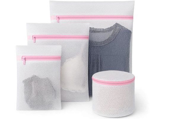 Fine Mesh Delicates Laundry Bag Set Zippered Washing Machine Net Pouches For Blouse Lingerie Underwear Socks