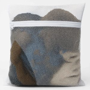 Large Durable Mesh Laundry Wash Bag Heavy Duty Garment Protection Pouch For Coat Jeans Sweater Blanket