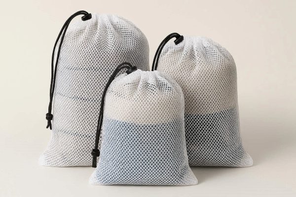 Reusable Mesh Laundry Bags With Drawstring Closure Durable Heavy Duty Travel Storage Organizer For Clothing