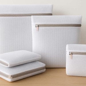 Travel Mesh Laundry Bags Set Zippered Garment Wash Pouches Lightweight Packing Cubes For Clothes Sorting Organizer