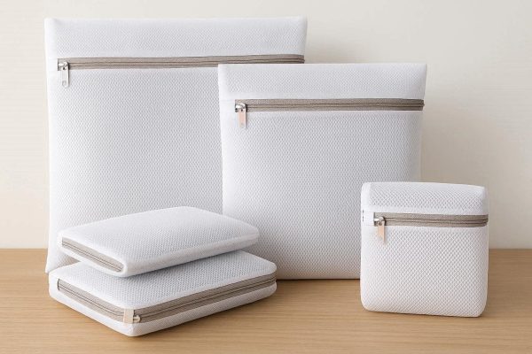 Travel Mesh Laundry Bags Set Zippered Garment Wash Pouches Lightweight Packing Cubes For Clothes Sorting Organizer