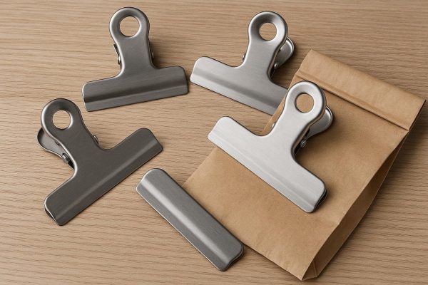 Premium Stainless Steel Food Bag Clips Heavy Duty Air Tight Seal Clamps For Snack Coffee Packaging Storage